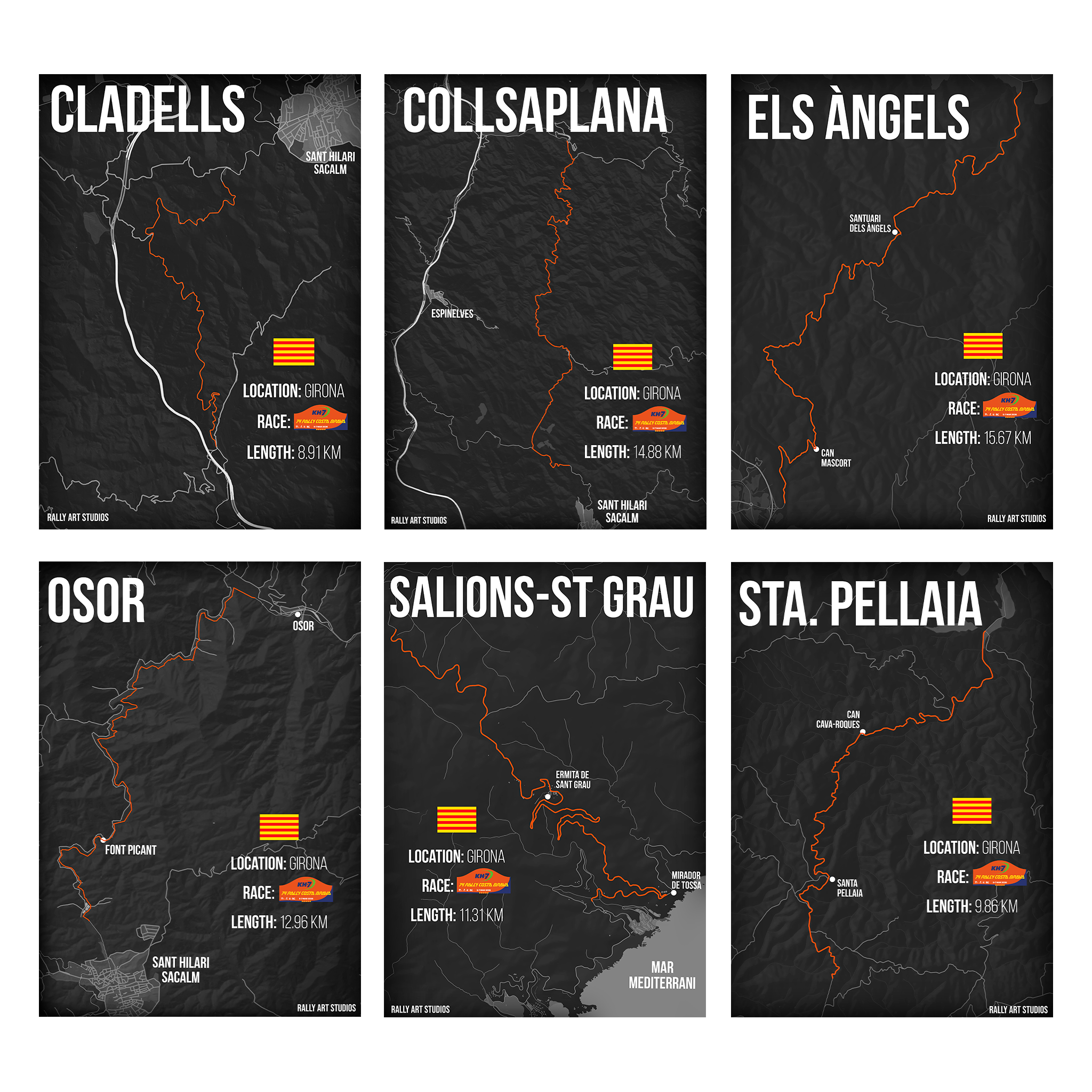 Pack 6 Tramos - Rally KH7 Costa Brava Edition